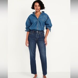Old Navy Blue Straight Leg Jeans Classic Style